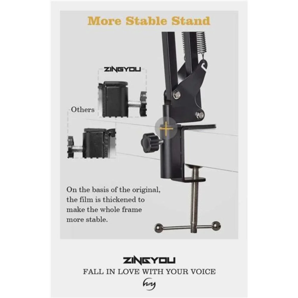 Condenser Microphone Bundle, ZY-007 Professional Cardioid Studio Condenser Mic